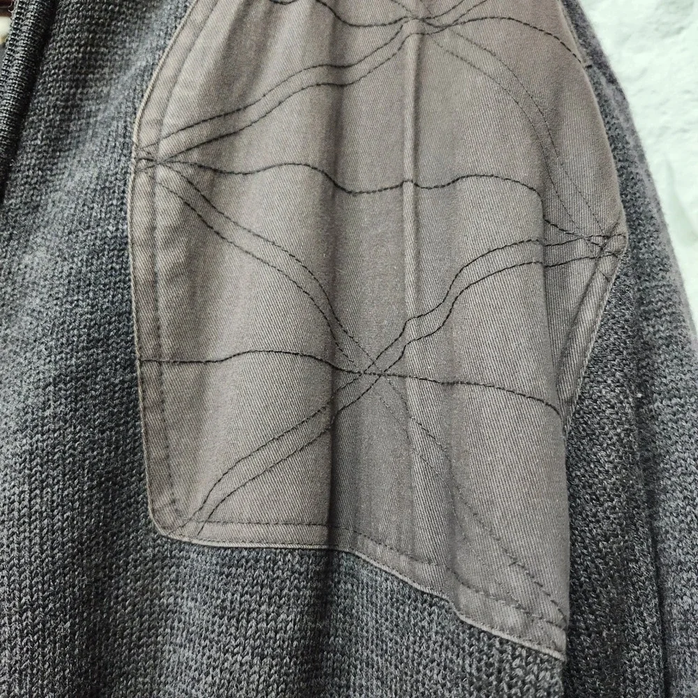 Orvis 100% Wool Full Zip Sweater Jacket XL Charcoal Cardigan Hunting Outdoor
